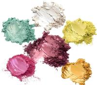 Sampel Gratis Bubuk Mutiara Mika Berkilau Pigmen Pearlescent High Gloss untuk Lip Gloss, Eyeshadow, Cat Kuku, Resin Epoxy, dan Perlengkapan Kerajinan