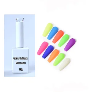OEM private label nails suppliers salon soak off gel polish glow in dark neon gel uv led gel