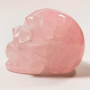 Roche de crâne en cristal de quartz <span class=keywords><strong>rose</strong></span> sculpté à la main, 2 pouces, meilleure qualité, pour la guérison - Product Image 6