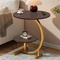 Table d'appoint ronde en bois moderne et luxueuse, amovible, petite, pour salon, chambre à coucher, table basse