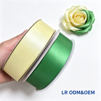 Ruban en satin double face de haute qualité 100% polyester 4 cm, rouleau de ruban en satin double face 100 yards pour boîte cadeau, roses éternelles