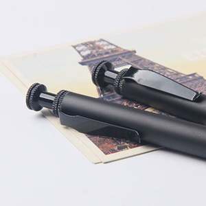 Bolígrafo Personalizable de Metal Negro para Negocios, Ancho de Escritura de 1.0 mm, Regalo Corporativo con Logotipo Personalizado - Product Image 3