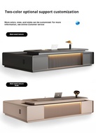 Scrivania da Ufficio Laccata di Alta Gamma Personalizzabile, Design Moderno, Arredamento per Ufficio Direzionale di Lusso, Scrivania Presidenziale