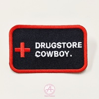 Merrow découpé au laser bordure ir-onGarment broderie Patch personnalisé conception personnalisée broderie patch chapeau accessoire