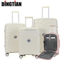 Nouvel arrivage de bagages de cabine en PP Ensembles de bagages de voyage vintage étui rigide valise à roulettes intelligente bagages avec design ouvert à l'avant