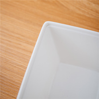 Bols carrés à sauce soja de style japonais pour restaurant Saladier personnalisé Bol en porcelaine blanche pour la maison et l'hôtel