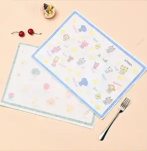 PVC yaprak renkli vinil placemats olmayan dokuma yürümeye başlayan bebek Placemat masa Toppers dekorasyon paspaslar