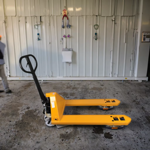 BAOT 5 tonnes avant profil bas manuel transpalette Jack main mobile patin avec longue roue en nylon et fourches de levage - Product Image 3