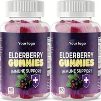 Zwarte vlierbessenextract Sambucus vlierbessengummies voor het immuunsysteem en vitaminen Kruidensupplement