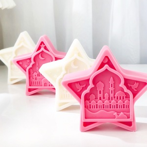 Hồi giáo hình học nến xà phòng thạch cao trang trí nội thất Kit cho Trung Đông trang trí nội thất Arabian Sao dập nổi Silicone nến khuôn - Product Image 3