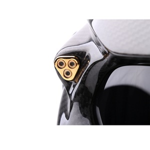 Tùy chỉnh thiết kế săn mồi đầy đủ mặt Mũ bảo hiểm xe máy đen vật liệu sợi <span class=keywords><strong>carbon</strong></span> Điều kiện Mới sợi thủy tinh vỏ xây dựng - Product Image 3