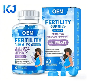 Gomitas <span class=keywords><strong>de</strong></span> Fertilidad para Mujeres OEM con Folato |   60 Sabores <span class=keywords><strong>a</strong></span> Fresa |   Suplemento Dietético para <span class=keywords><strong>el</strong></span> Apoyo del Bienestar Hormonal y Reproductivo - Product Image 1