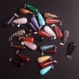Ciondoli a Goccia in Pietra Naturale con Ganci a Scatto in <span class=keywords><strong>Ferro</strong></span> per Bambini - Charms a Forma di Goccia d'Acqua Stile Punk - Product Image 4