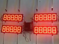 Affichage LED extérieur monocouleur IP65 de 8 pouces pour horloge de signalisation et indicateur de température avec affichage de l'heure GPS