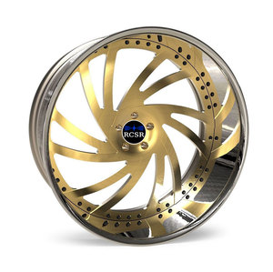 RCSR Deep Dish Multi- <strong>Spokes</strong> 18-22 24 26 Inch Rims Rose Gold with Chrome Polish Lip Custom <strong>Wheels</strong> Rims for Chevrolet - Product Image 5