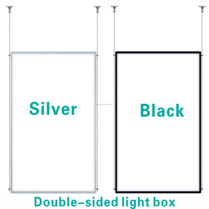 Tùy chỉnh siêu mỏng hai mặt <span class=keywords><strong>LED</strong></span> quảng cáo lightbox hiển thị dấu hiệu khung nhôm trong nhà treo kính bảng điều khiển phía trước - Product Image 6