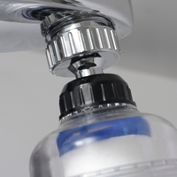 Filtre à eau pour robinet Hongdec avec finition chromée, cartouche filtrante en coton PP, 3 réglages, installation facile