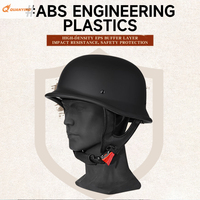 Casque Moto Demi-Face Rétro Unisexe en ABS Style Vintage Motocross Équipement Moto Style Allemand Vente en Gros Usine AD
