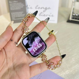 Correa de Metal Dorada para Iwatch, Brazalete Personalizado para Mujer, Compatible con <span class=keywords><strong>Apple</strong></span> <span class=keywords><strong>Watch</strong></span> Band Ultra 2 49mm Universal Series 10 9 8 <span class=keywords><strong>7</strong></span> - Product Image 4