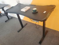 Bureau de jeu convertible en acier inoxydable avec éclairage LED RGB, design moderne et extensible – Vente en gros