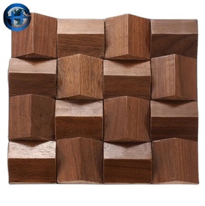 Panneaux muraux en bois 3D ignifuges, acoustiques, à texture bois, pour la décoration intérieure des bibliothèques publiques, des écoles et des auditoriums. - Product Image 1