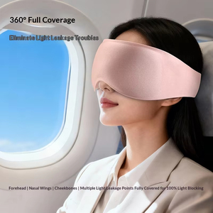 <span class=keywords><strong>Masque</strong></span> de sommeil 3D intégré, blocage de la lumière tridimensionnel, mousse à mémoire de forme pour le <span class=keywords><strong>nez</strong></span>, style allongé lesté pour dormir - Product Image 4