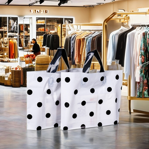 Thân thiện với môi mềm vòng lặp xử lý thực hiện bao bì phân hủy sinh học nhựa mua sắm túi với logo của khách hàng - Product Image 3