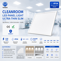 Prix d'usine 2x2FT 56W 6500K Plafonnier LED moderne en aluminium ultra-mince pour salle blanche, à montage sur support arrière