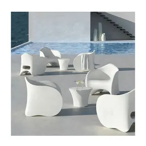 Arm Chair Tea Table Sets Modern FRP Leisure Desk Chair Outdoor Office Area Hotel Leisure Tea Table Chair Sets