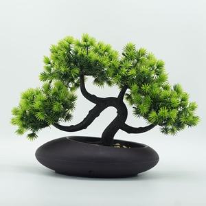 H468 Bonsaï de pin d'accueil amélioré, ornement de paysage décoratif d'inspiration zen chinoise, bonsaï de pin simulé pour bureau intérieur - Product Image 4