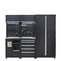 Etabli de garage en métal acier personnalisable avec armoire à outils à tiroirs pour poste de travail d'atelier et banc d'établi