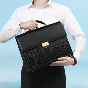 Người Đàn Ông Của Không Thấm Nước Chính Hãng Da Cứng Túi Đa Năng Cầm Tay Văn Phòng Bao Chống Trộm Kết Hợp Khóa Kinh Doanh Máy Tính Xách Tay Cặp - Product Image 3