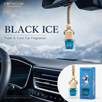 Diffuseur de parfum pour voiture suspendu, flacon en verre de 8 ml avec bouchon en bois, désodorisant pour voiture, diffuseur d'huiles essentielles pour l'intérieur de la voiture, rétroviseur