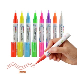 Paquete de 5 marcadores de tiza blancos para ventanas de coches, lavables, para pizarra blanca, de borrado en seco y en húmedo, para uso en el hogar, la escuela o la oficina, bolígrafo borrable - Product Image 2