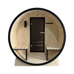 4-6 Person Electric 6KW Solid <strong>Wood</strong> <strong>Canada</strong> Red Cedar Outdoor Villa Barrel Sauna Room with Dry Steam <strong>Stove</strong> - Product Image 6