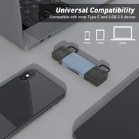 Offres Spéciales USB 3.0 Type C vers SD TF Adaptateur de carte mémoire Lecteur de carte à double emplacement pour téléphone intelligent Ordinateur portable