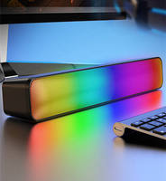 Altavoz Portátil - Doble Driver, Sonido Estéreo HiFi, Bajos Envolventes, Luz LED de Colores para Cine en Casa, PC, TV, Fiestas