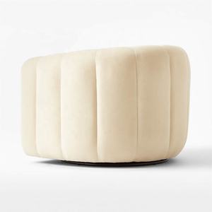 Canapé pivotant sur mesure, <span class=keywords><strong>fauteuil</strong></span>, canapé 1 place, tissu bouclé, lin, velours côtelé, canapé brun beige, camel, crème, beige, velours - Product Image 4