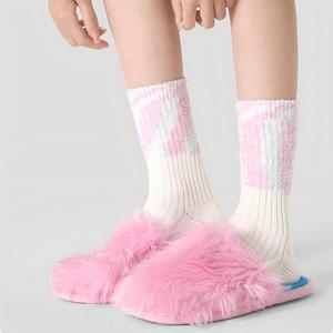 Chaussettes tendance à revers texturés, transparentes, respirantes, légères, au design élégant, faciles à assortir à toutes les chaussures, pour le printemps, l'été et le quotidien - Product Image 3