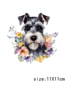LETOP 1 Pezzo Adesivo Personalizzato Impermeabile Lavabile <span class=keywords><strong>per</strong></span> Bicchieri Libbey da 16oz con Design di Fiori e Cani, Decalcomania UV <span class=keywords><strong>per</strong></span> Trasferimento - Product Image 4
