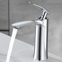 Grifo de Lavabo Moderno de Aleación de Zinc, Monomando, Mezclador de Agua Fría y Caliente para Proyectos de Apartamentos y Hoteles