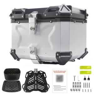 Caja trasera de aleación de aluminio de alta gama 36L para maletero de motocicleta, Maleta superior, accesorios para cajas traseras de motocicleta