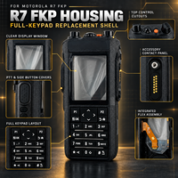 Kit de coque avant complète avec clavier Motorola R7 FKP PMLN8238A PMLN8239A pour radio bidirectionnelle R7 FKP – Pièces de réparation et de service