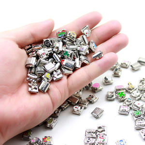 Mixed Stainless Steel Modular Bracelet Pendants 20pcs For DIY Jewelry Making Unisex Accessories Mixed Shapes - Product Image 2