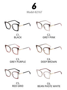 Gafas Ópticas Partagas al por Mayor, Armazón de Metal TR90 con Bisagras de Resorte, Protección Anti <span class=keywords><strong>Luz</strong></span> <span class=keywords><strong>Azul</strong></span>, para Mujer - Product Image 5