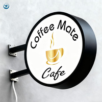 Maßgefertigtes Rundes LED-Vakuumgeformtes Leuchtkasten-Schild Doppelseitiges Outdoor-Acryl-Shop-Logo Werbeschild