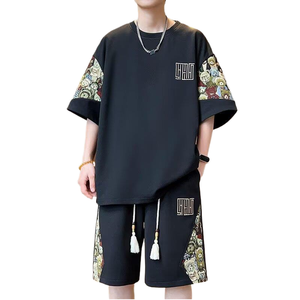 طقم ملابس رياضية كاجوال للرجال صيف 2025 بطبعة كلاسيكية من تي شيرت وشورت، مقاسات كاملة من <span class=keywords><strong>M</strong></span> إلى 5XL بستايل عصري - Product Image 1