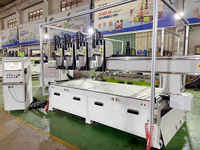 Routeur CNC à portique 3 axes et 2 broches Tonsing haute précision, moteur 7,5 kW, robuste, table de travail 1300x2500mm, pour usinage de courbes en contreplaqué