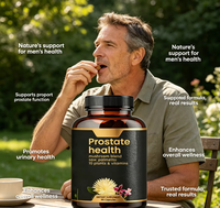 Compléments alimentaires à base de plantes pour la santé naturelle de la prostate et le soutien immunitaire des hommes avec du palmier nain, 2 capsules par jour, pour adultes, non destiné aux enfants