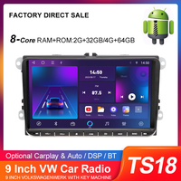 Écran tactile 9 pouces CarPlay AirPlay sans fil Android Auto avec navigation Bluetooth pour VW AMAROK PASSAT POLO TOURAN TIGUAN